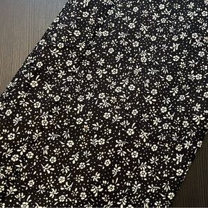 Black and White Floral Fabric, 4 - 3/4 yards